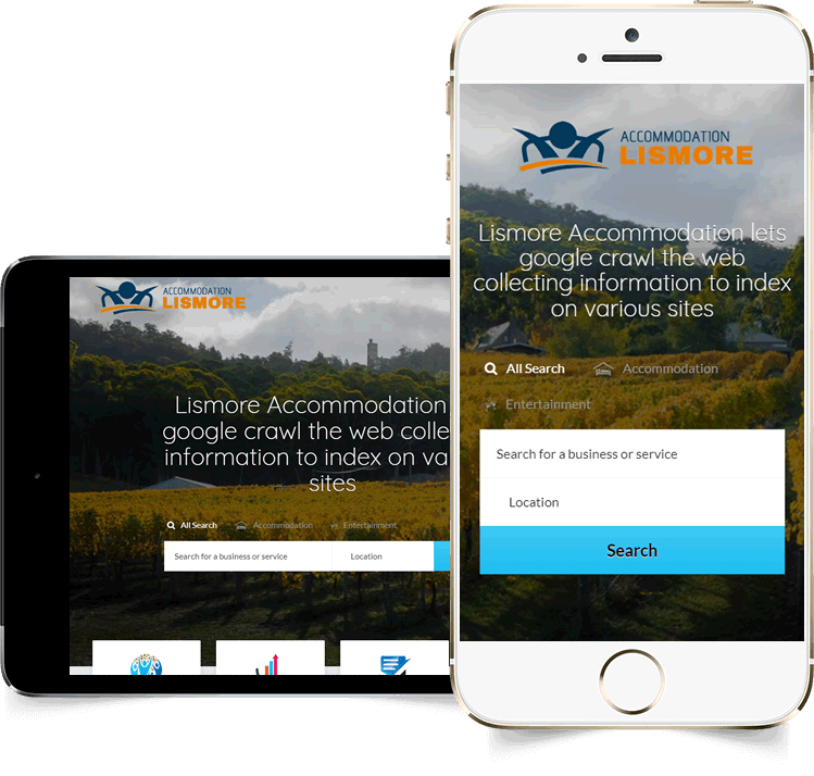 Lismore Accommodation displayed beautifully on multiple devices